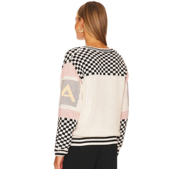 No! Jeans Alphabet Cardigan in White NWOT Size Medium - Picture 4 of 5